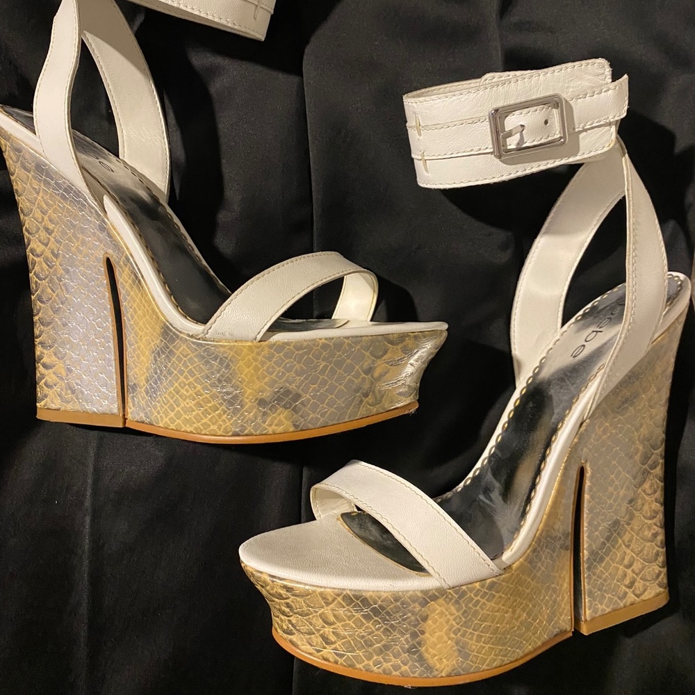 BEBE White Strappy Sandal